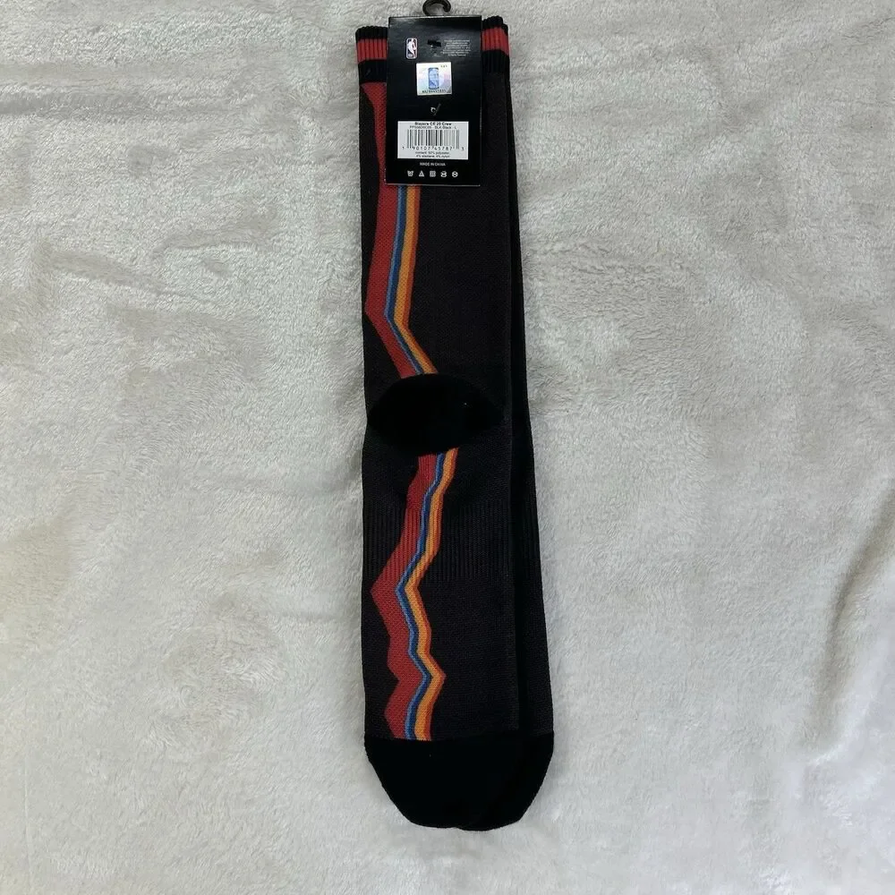 Portland Trailblazers NBA Mens Large Socks Fits 6-12 PKWY City Edition Crew Fox